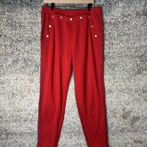 rag & bone Pants Womens Large True Red Naval Track Pant Side‎ Stripe W285T29C1